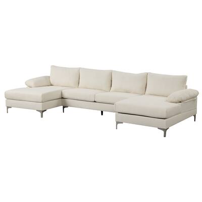 Verona 3-Piece Buckle U-Shape Sectional Sofa
