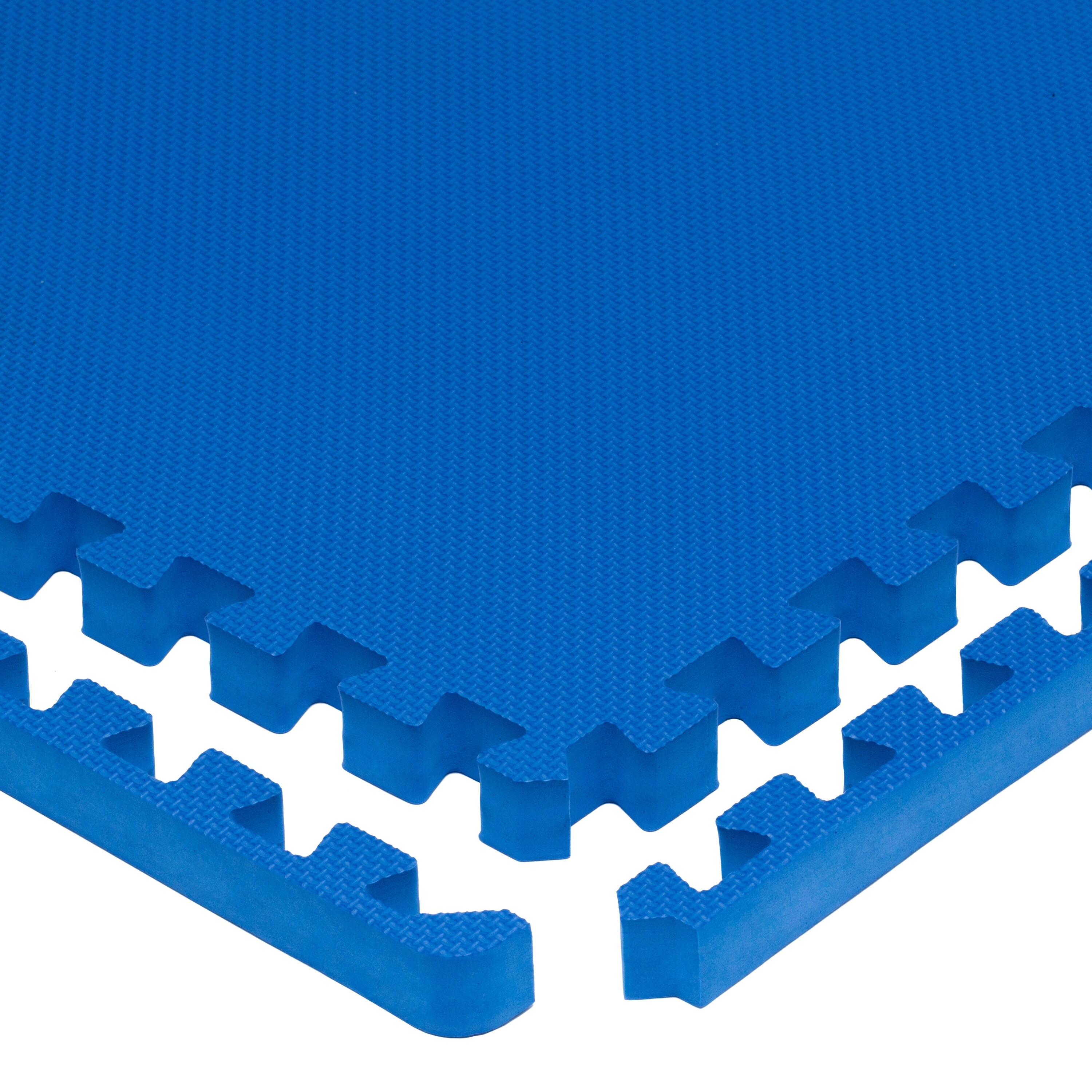 ProSource Extra Thick Puzzle Exercise Mat, 3/4, Eva Foam Interlocking tiles, Blue