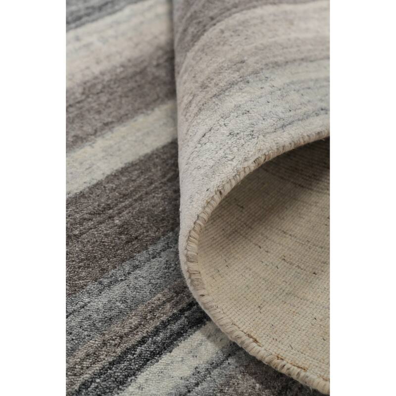 Hand Knotted Oriental 100% Wool Carpet Tribal South-western Beige & Ivories Gabbeh Area Rug - 7' 7'' X 5' 3''