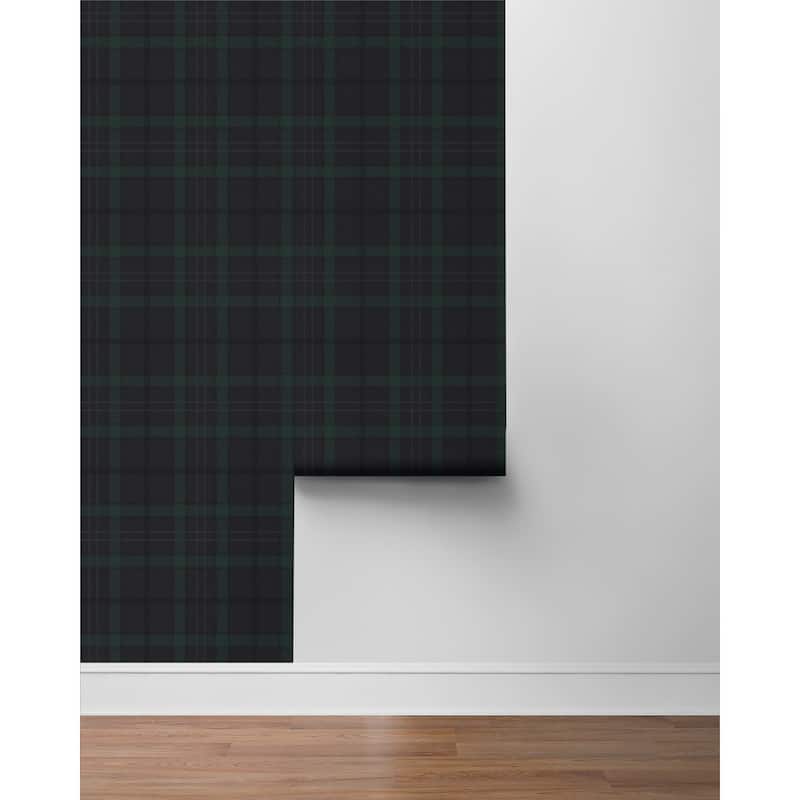 NextWall Tailor Plaid Peel and Stick Wallpaper