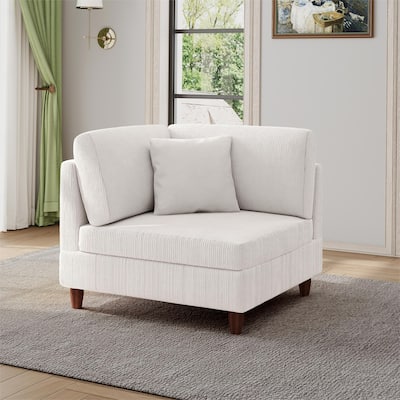 Modular Corduroy Armchair Sofa Accent Chair