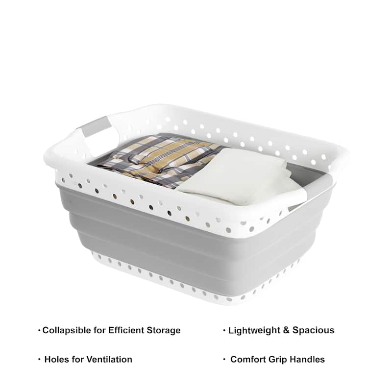 Collapsible Laundry Basket-Multiuse Organizer/Storage Container by Lavish Home