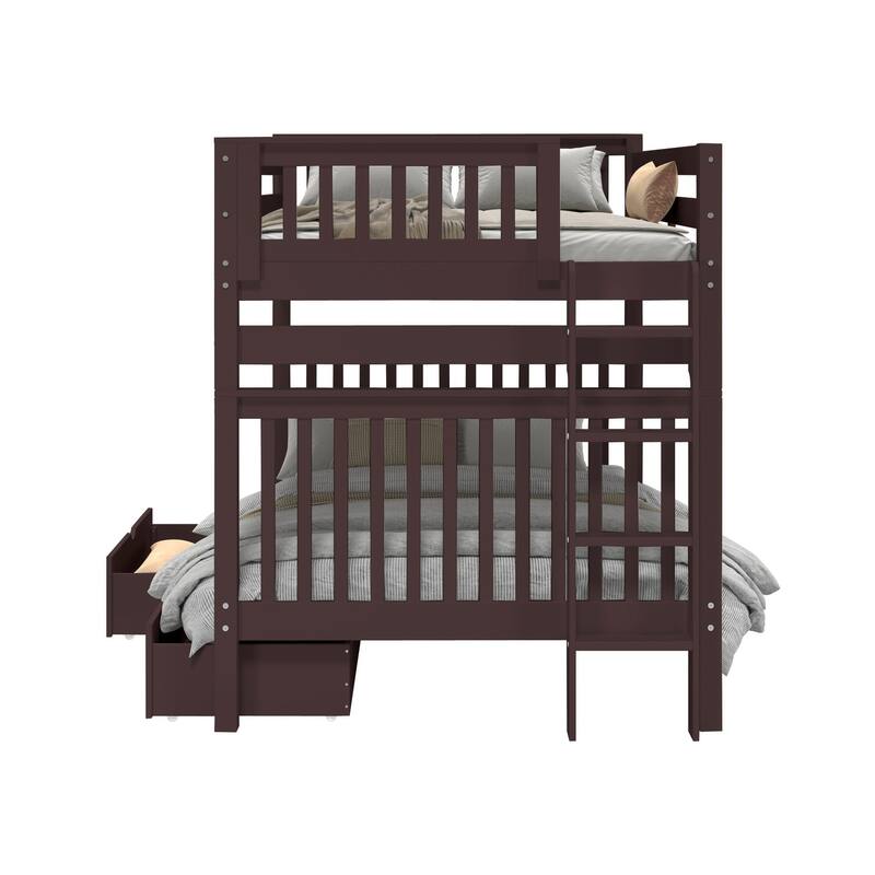 Taylor & Olive Trillium Full over Full Bunk Bed, 2 Drawers
