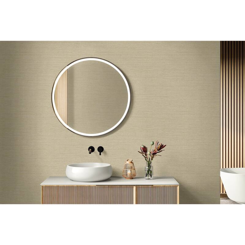 Seabrook Designs Threaded Embossed Vinyl Unpasted Wallpaper