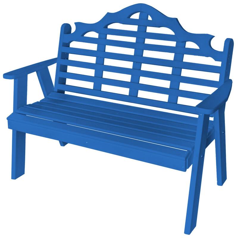 Poly 4' Marlboro Garden Bench - Blue