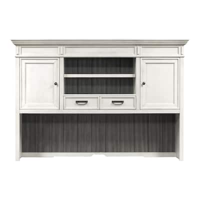 Hartford Wood Hutch With Wire Mesh Doors, Storage Hutch, Office Cabinet, Black