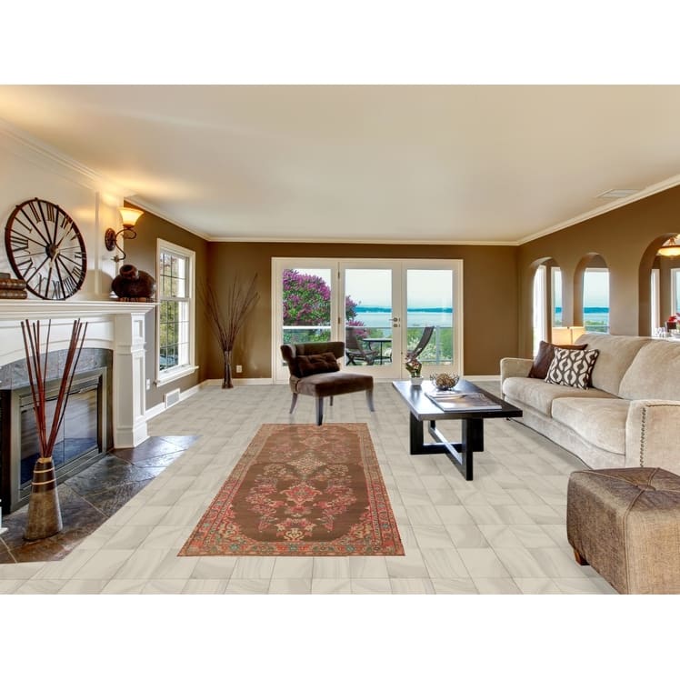 Brown Floral Mahal Persian Runner Rug Handmade Wool Carpet - 3'4"x 10'11"