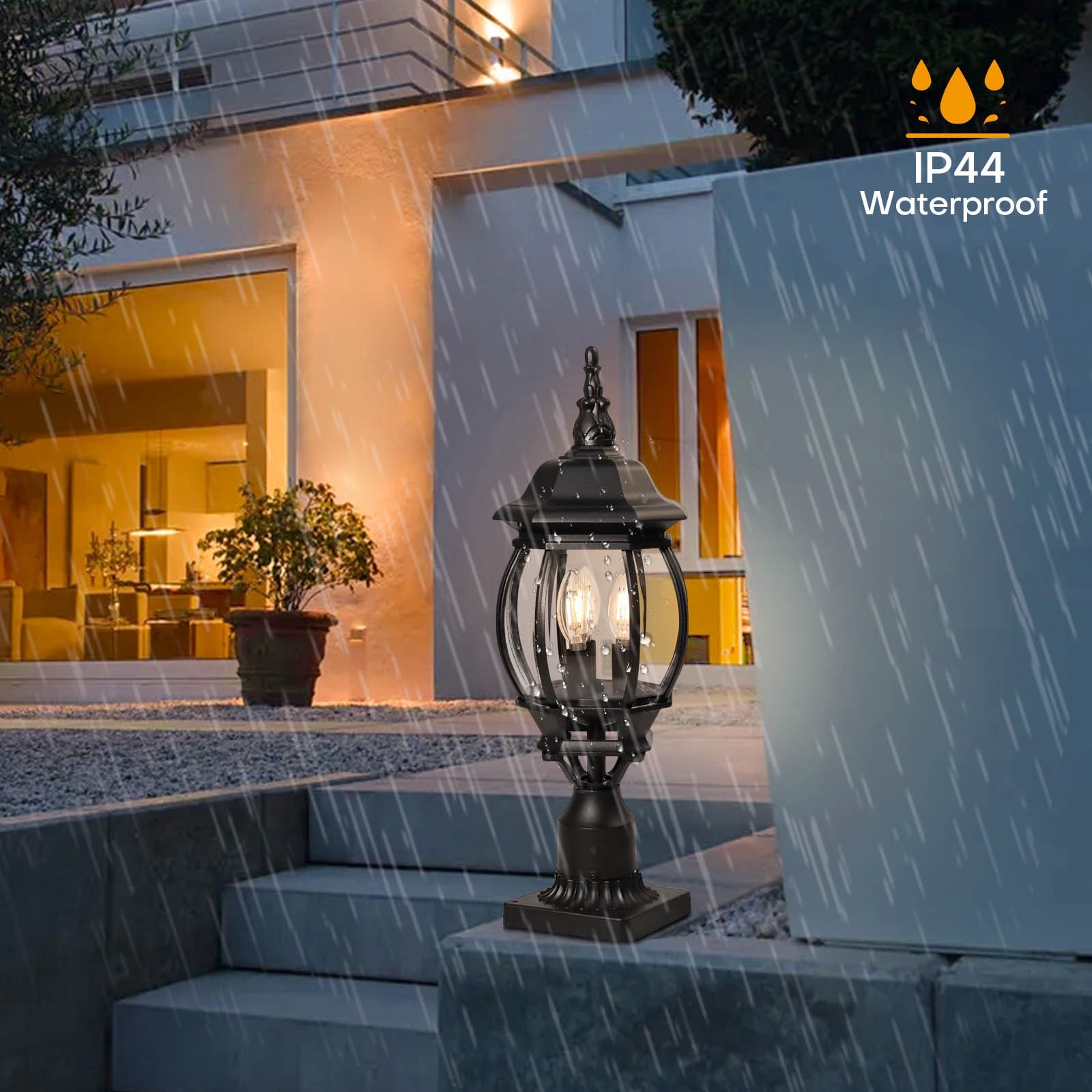 Outdoor post and wall light sets top