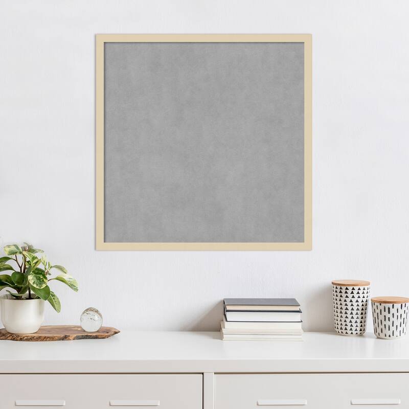 Amanti Art Svelte Natural Framed Magnetic Board