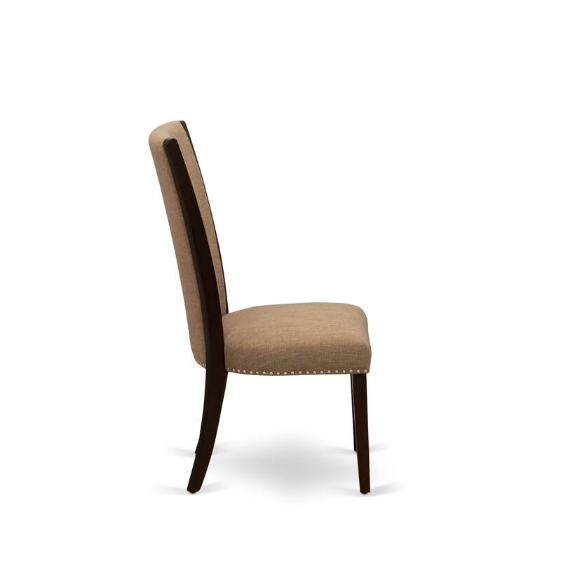 East West Furniture Dinette Set- a Rectangle Dining Table and Linen Fabric Dining Chairs, Linen White (Pieces & Finish Options)