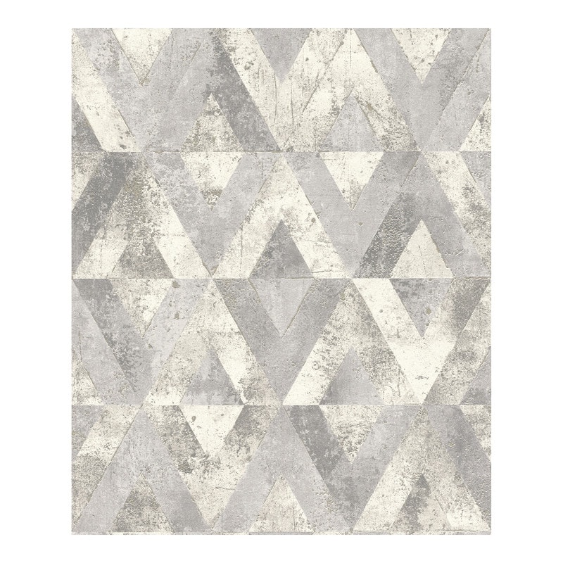 Rasch Shikhar Silver Geometric Wallpaper - 20.5 x 396 x 0.025