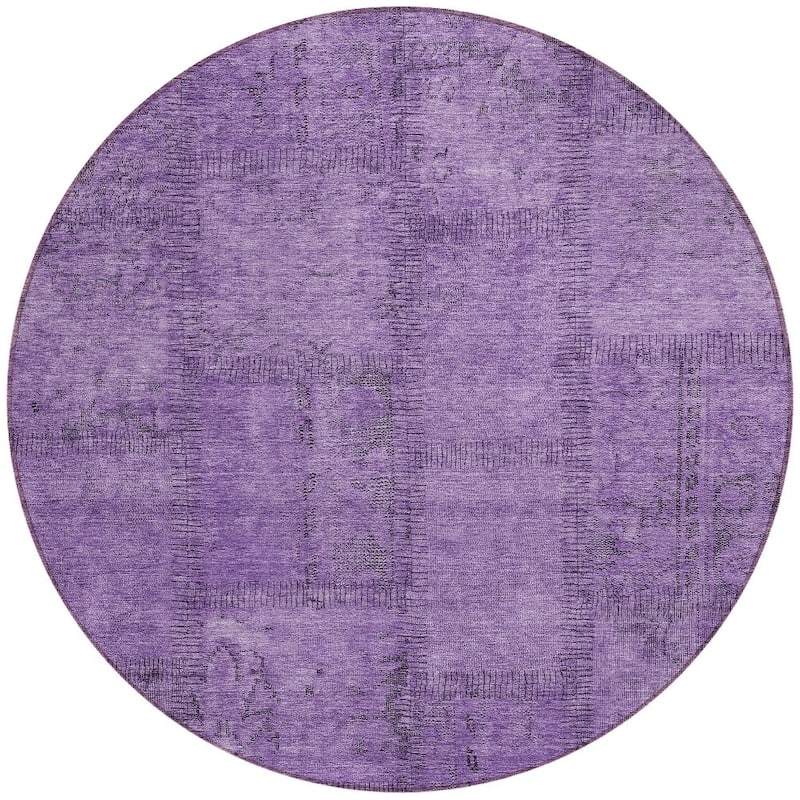 HomeRoots Patchwork Transitional Rectangle Outdoor Rug
