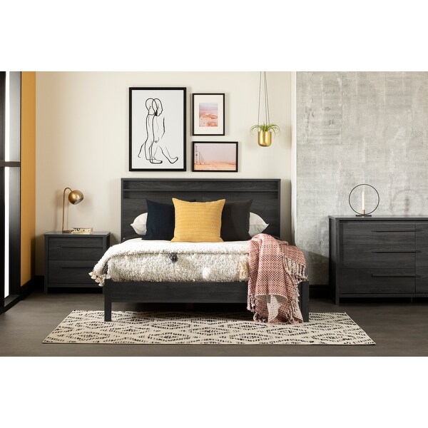 South Shore Lensky 6 Drawer Double Dresser Gray Oak