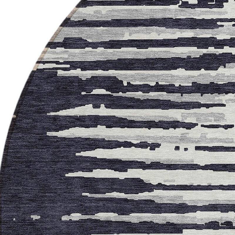 HomeRoots Striped Transitional Rectangle Outdoor Rug