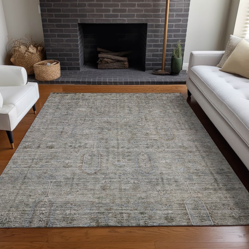 Premium Washable Super Soft Vintage Global Mayfield Rug - Granite - 2' 6" x 3' 10" - Rectangle