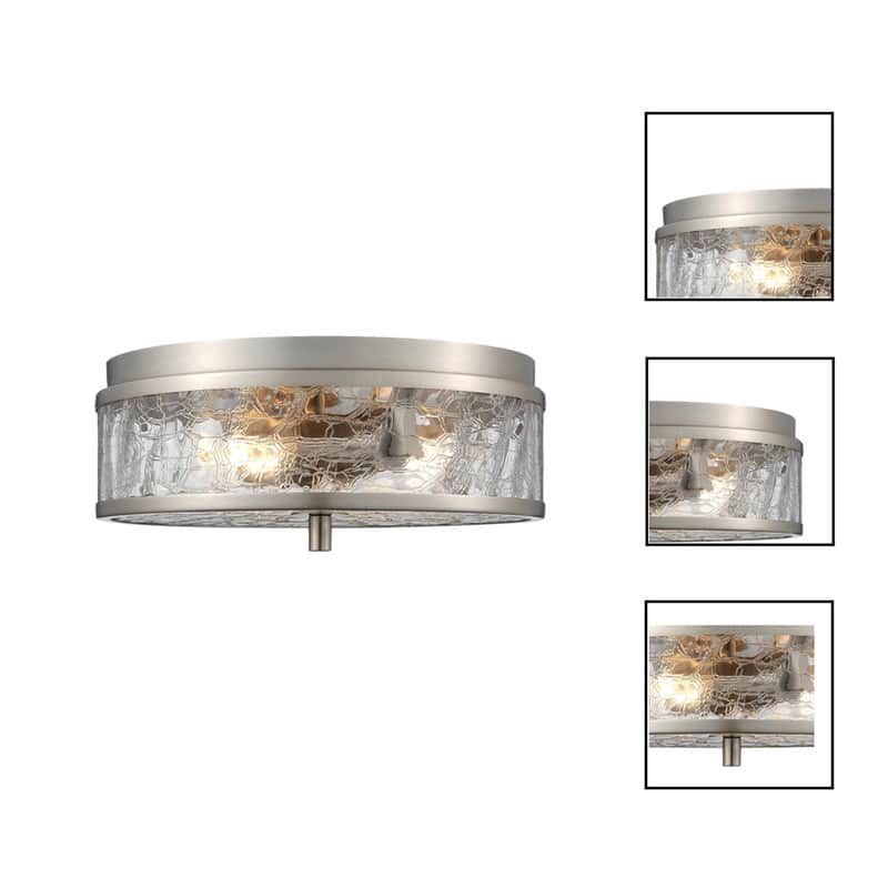 2 Light ceiling light silver light fixtures bathroom glass, metal kitchen light