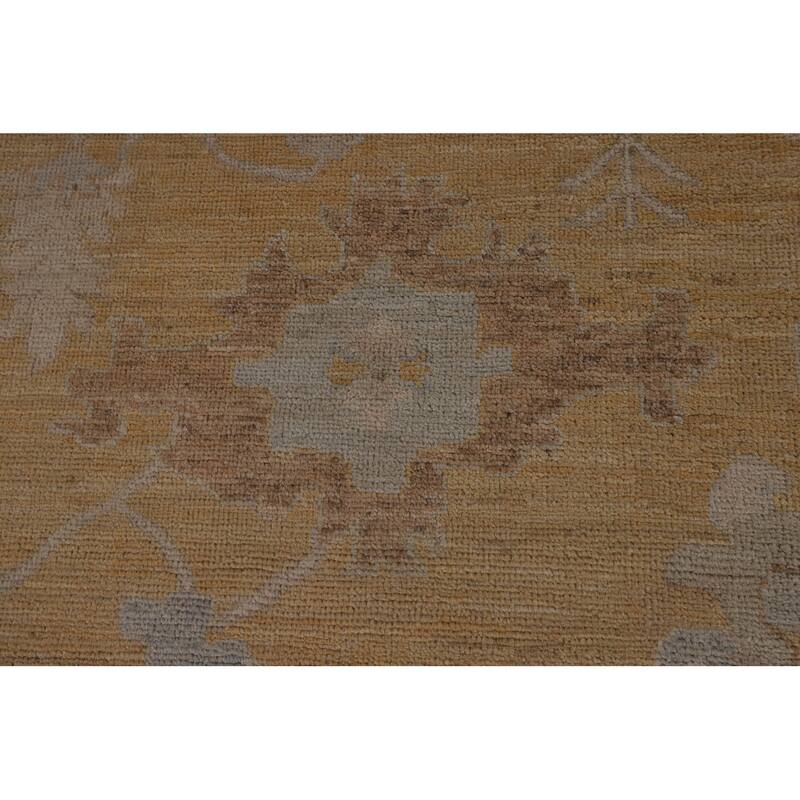 Vegetable Dye Oushak Turkish Large Rug Handmade Oriental Wool Carpet - 10'5"x 13'10"