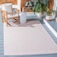 SAFAVIEH Courtyard Terezija Indoor/ Outdoor Waterproof Patio Backyard Rug - 9' x 12' - Ivory/Soft Pink