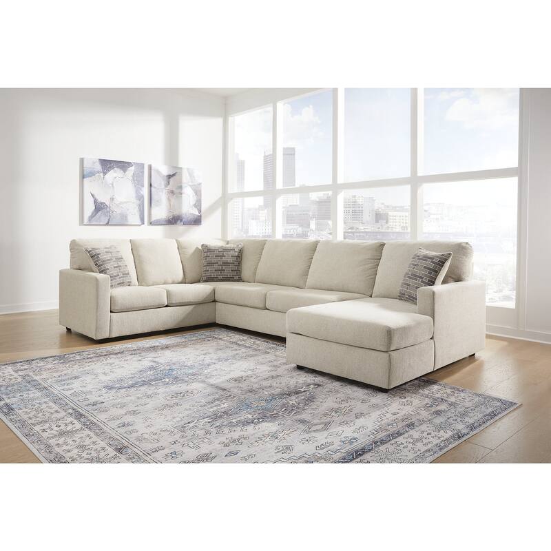Signature Design by Ashley Edenfield 3-Piece Sectional with Chaise - 139"W x 89"D x 35"H