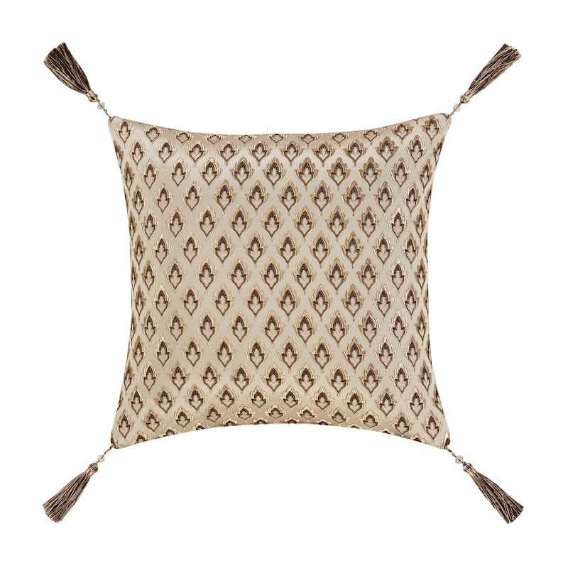 J. Queen New York Gold Coast 18" Square Decorative Throw Pillow