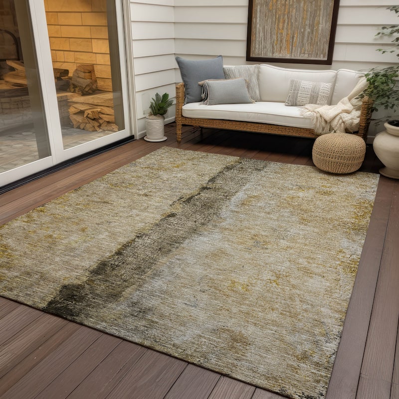 Machine Washable Indoor/ Outdoor Chantille Modern Contemporary Rug