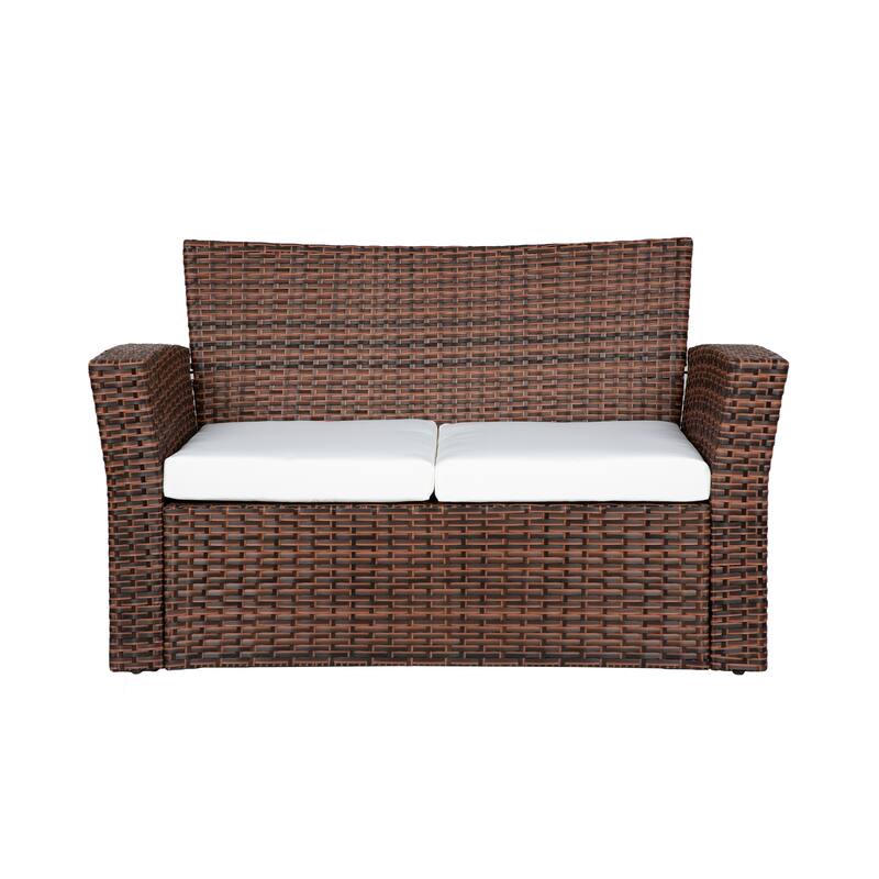 Grandview Outdoor 4-piece Brown Patio Conversation Set with Cushions