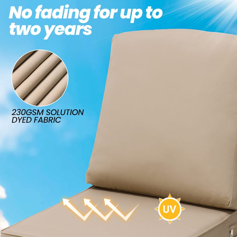 21 W in x 22 D in Outdoor Deep Seat Chair Cushion Set Dining Patio Chair Pad Set