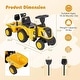 preview thumbnail 5 of 4, Kids Ride on Tractor Licensed Caterpillar Sliding Car with Shovel - Yellow & Black