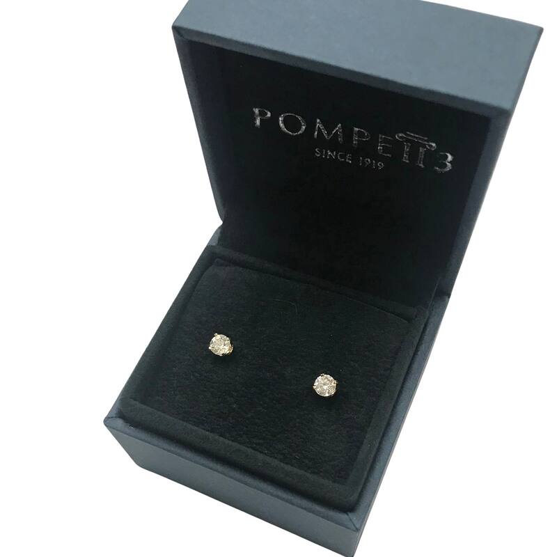 1/2ct Diamond Studs Yellow Gold