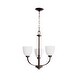 preview thumbnail 6 of 9, Quorum International Reyes 3 Light 22" Wide Chandelier