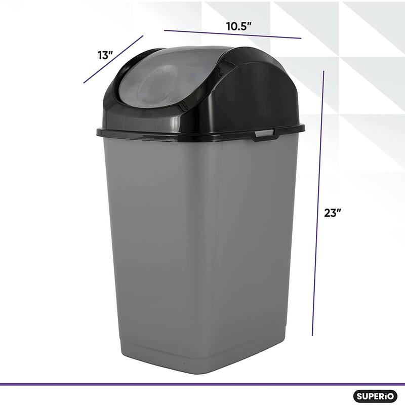 9 gal Slim Swing Trash Can