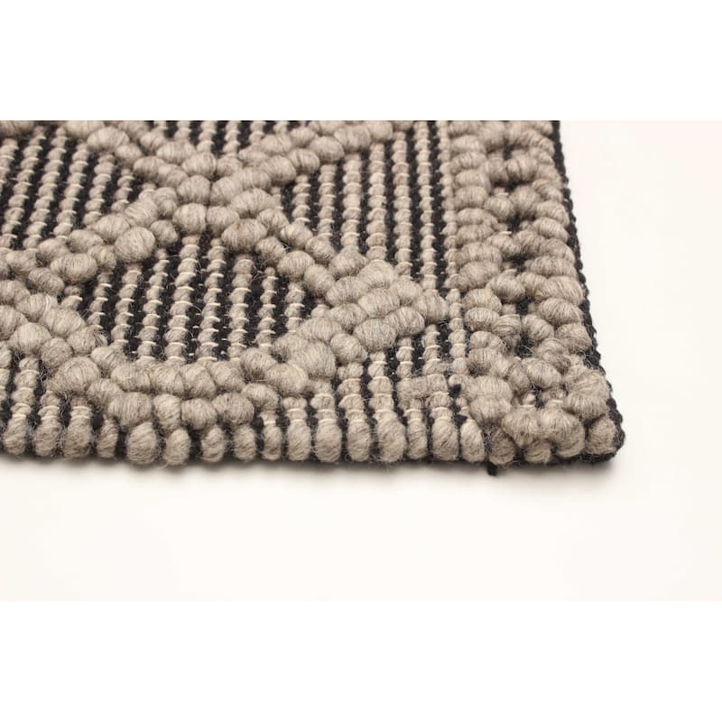 ECARPETGALLERY Braid weave Sienna Taupe Wool Rug - 5'3 x 7'6