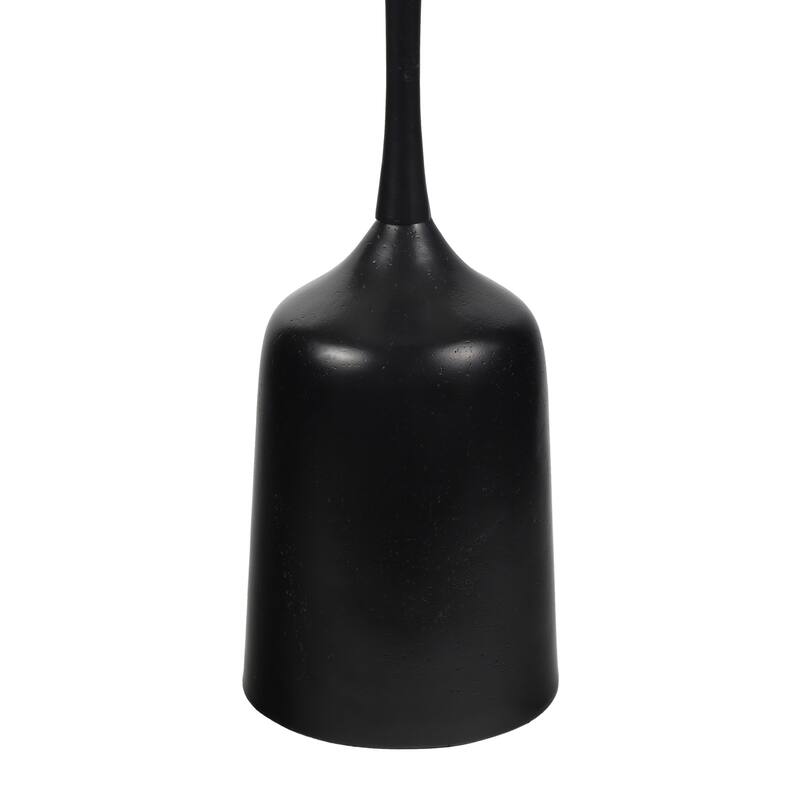 Pip 20.25″ Metal Drink, End Table w/ White Marble Round Top & Bell Pedestal Base, By JONATHAN Y