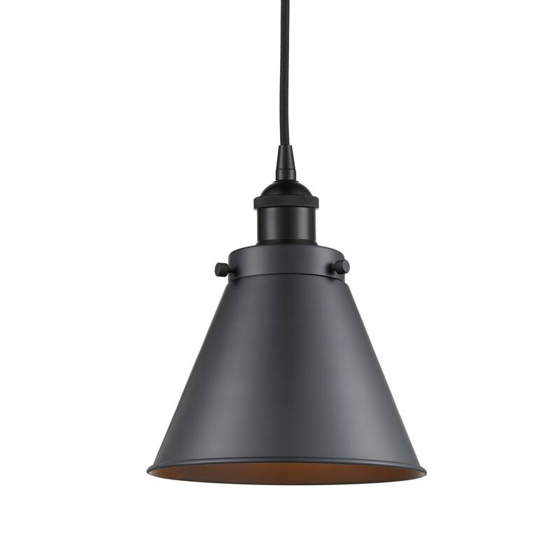 Innovations Lighting 616-1PH-10-8 Appalachian Pendant Appalachian 8" - Matte Black