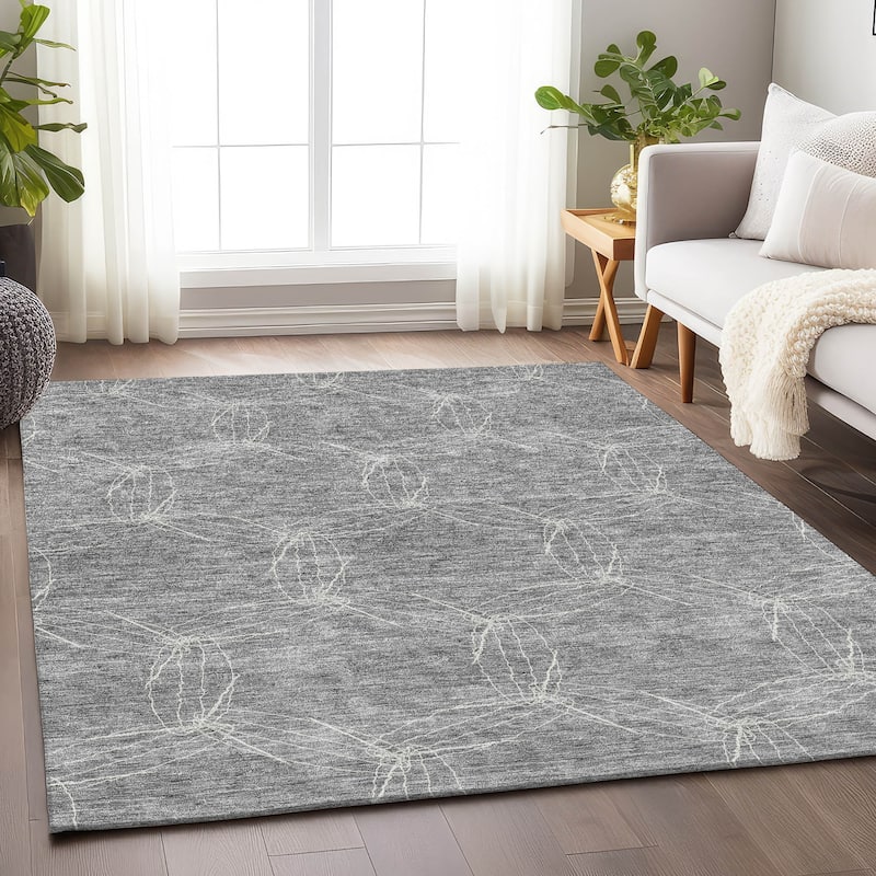 Premium Washable Super Soft Modern Symphony Mayfield Rug - Gray - 9' x 12'
