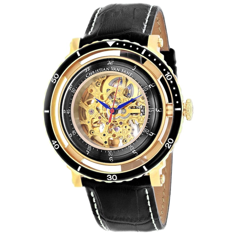 Christian Van Sant Men's Dome Gold Dial Watch - CV0750 - Gold Skeleton - 6 (36)