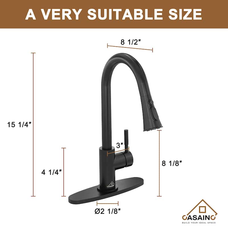 All-in-One Kit Fireclay Single Bowl Farmhouse/Apron-Front Kitchen Sink with Pull Down Sprayer Kitchen Faucet and Accessories