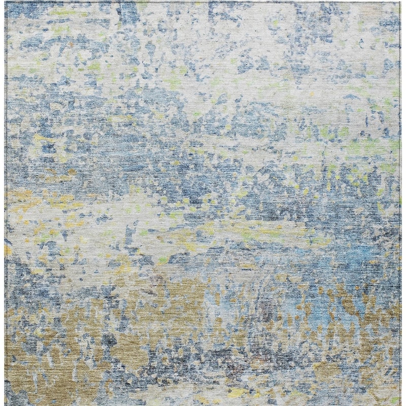 HomeRoots Abstract Transitional Rectangle Outdoor Rug