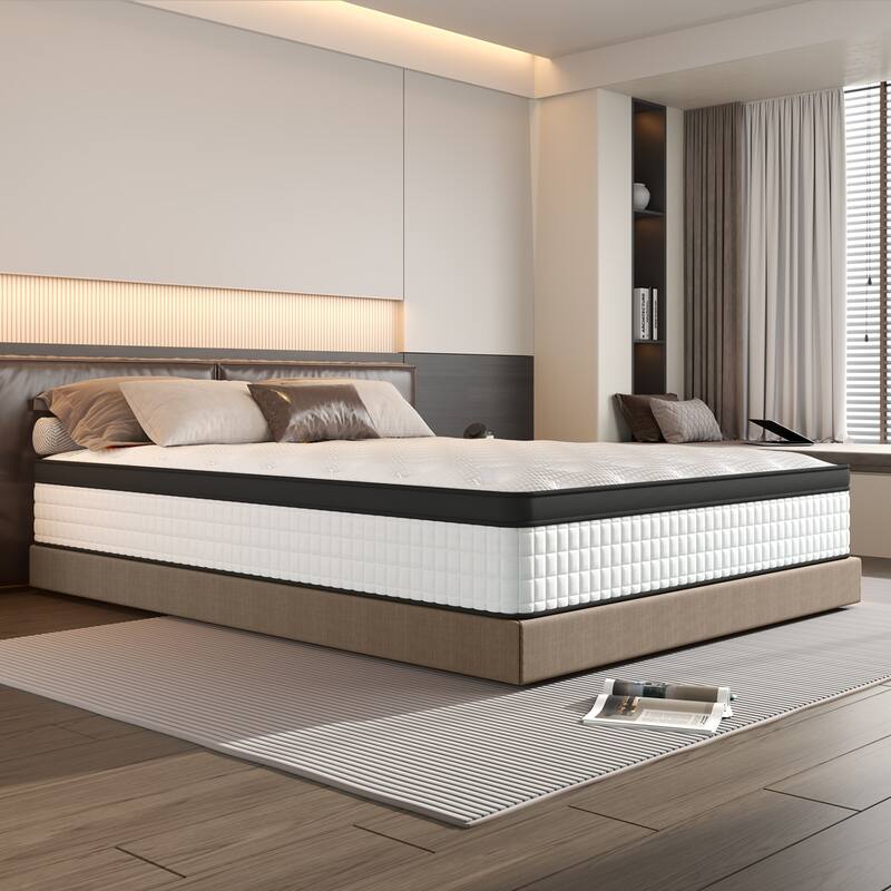 Full Size Box Spring 12 Inch Mattress, Memory Foam Hybrid Mattress in a Box