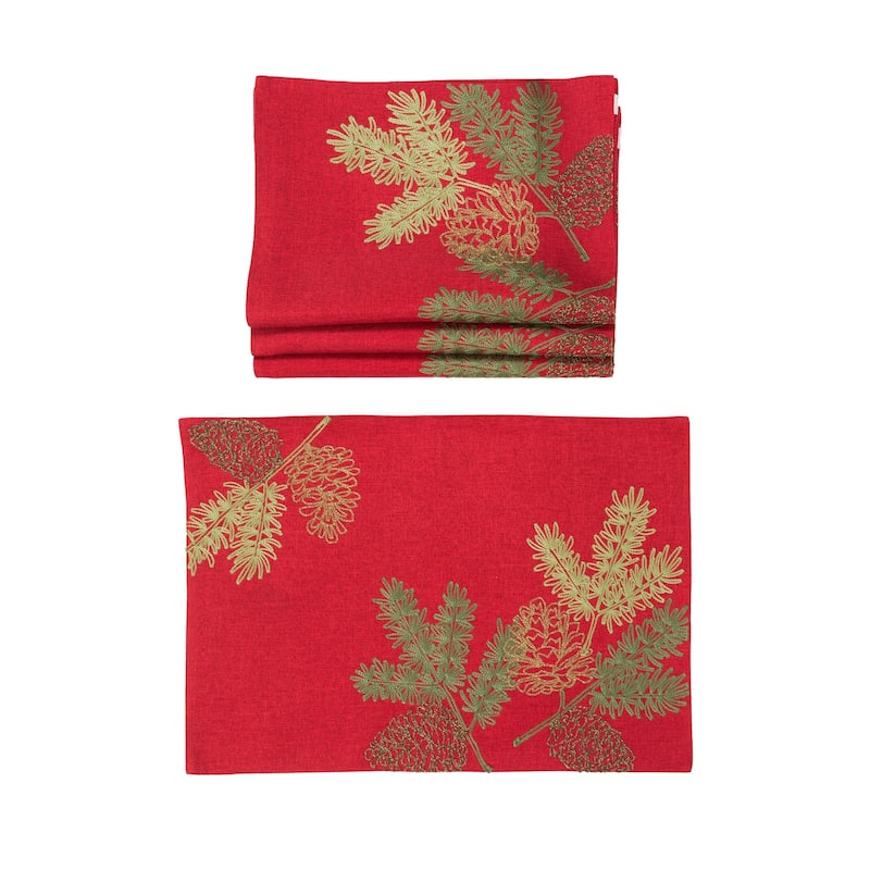 Polyester Embroidered Square Placemat - 14 x 20"