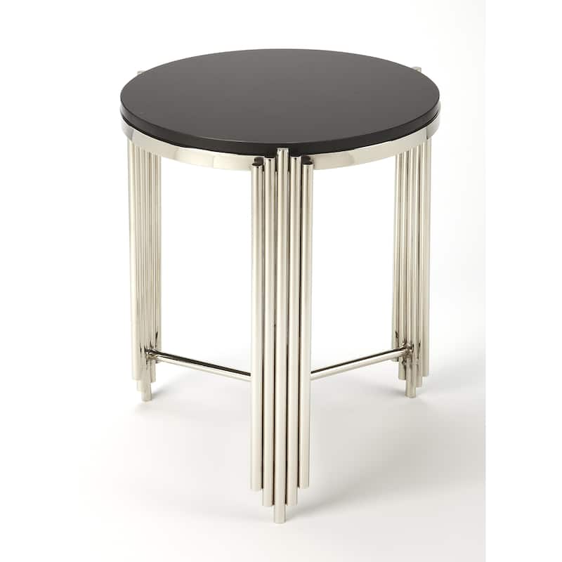 Handmade khalifa Black granite End Table (India) - Metal