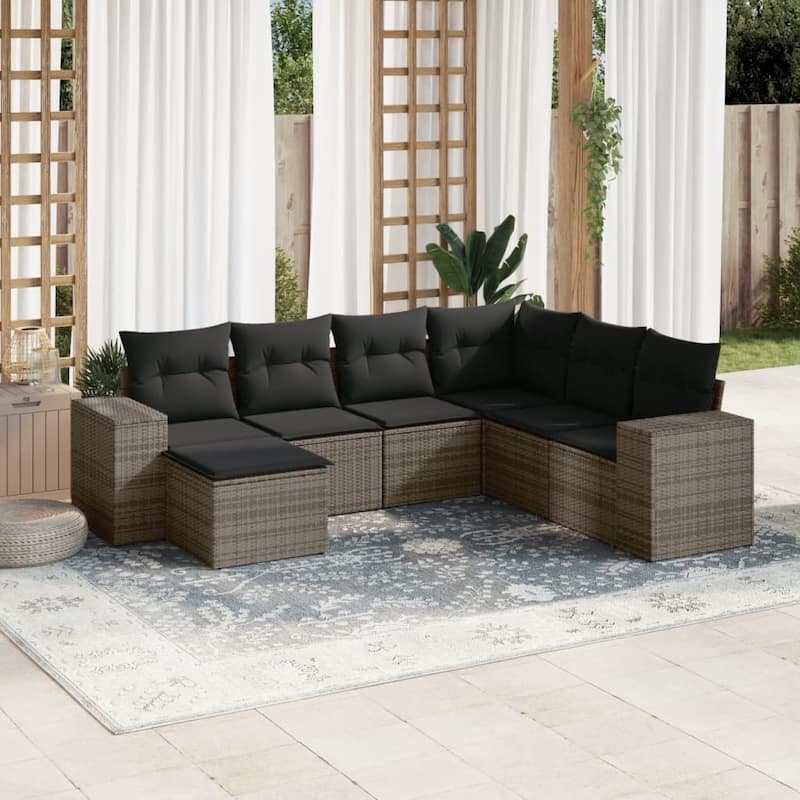 vidaXL Garden Sofa Set - Grey Without table