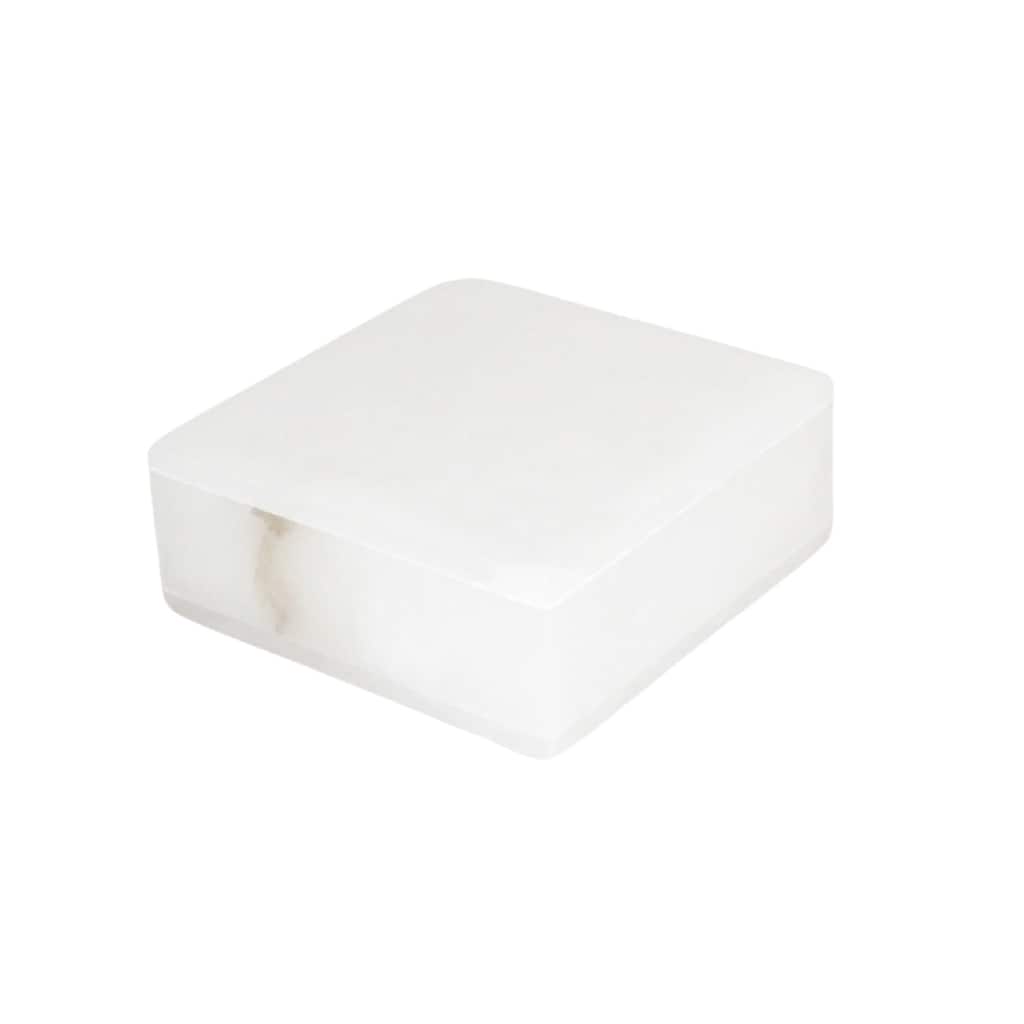 Sm. Alabaster Square Box