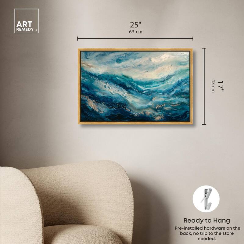 Jeweled Waters Canvas by Art Remedy