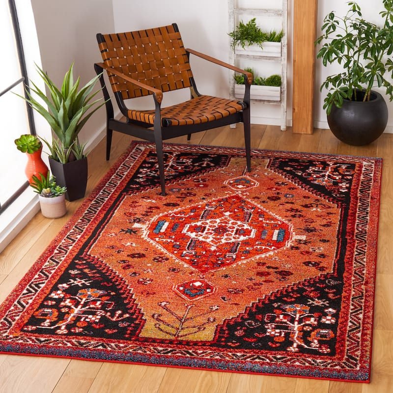 SAFAVIEH Vintage Hamadan Mehrnaz Traditional Oriental Rug - 9' x 12' - Orange/Red