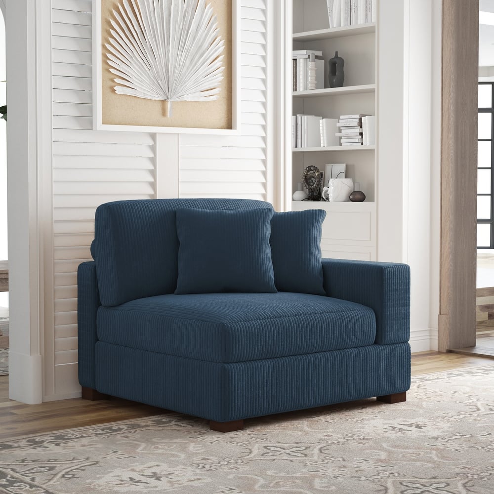 Modern Modular Sectional Sofa Corduroy Chaise Lounges