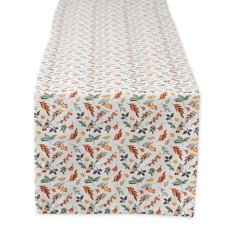 Gather Fall Squash Reversible Table Runner 14X72 - Table Runner, 14x72" - Crisp Leaves