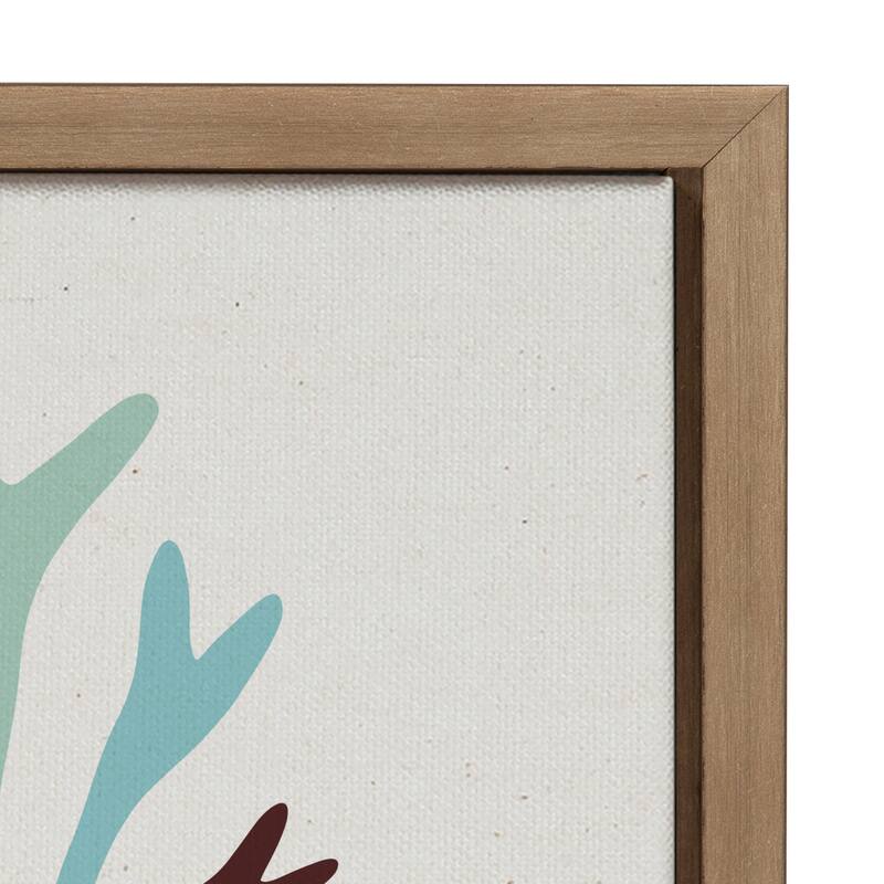 Kate and Laurel Sylvie Sea Plant Framed Canvas by Alicia Schultz
