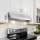 preview thumbnail 2 of 10, Cosmo 36 in. Ducted Under Cabinet Range Hood in Stainless Steel with Push Button Controls, LED Lighting and Permanent Filters