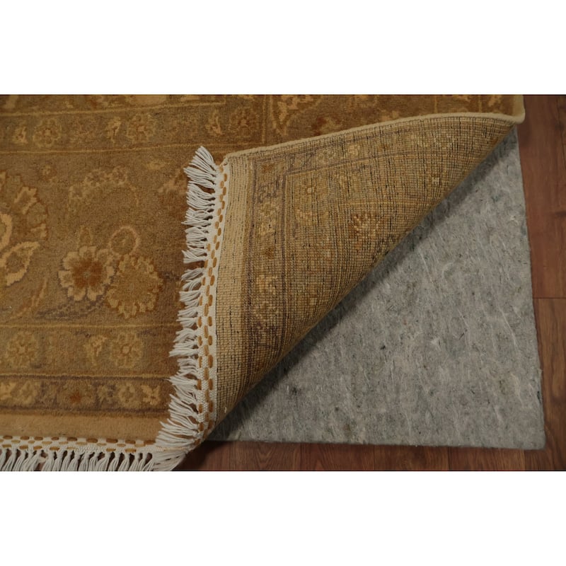 Hand Knotted Oriental 100% Wool Carpet Traditional All-Over Yellow & Gold Peshawar Area Rug - 10' 3'' X 7' 10''